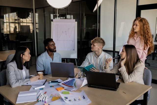 a marketing team discussing governance